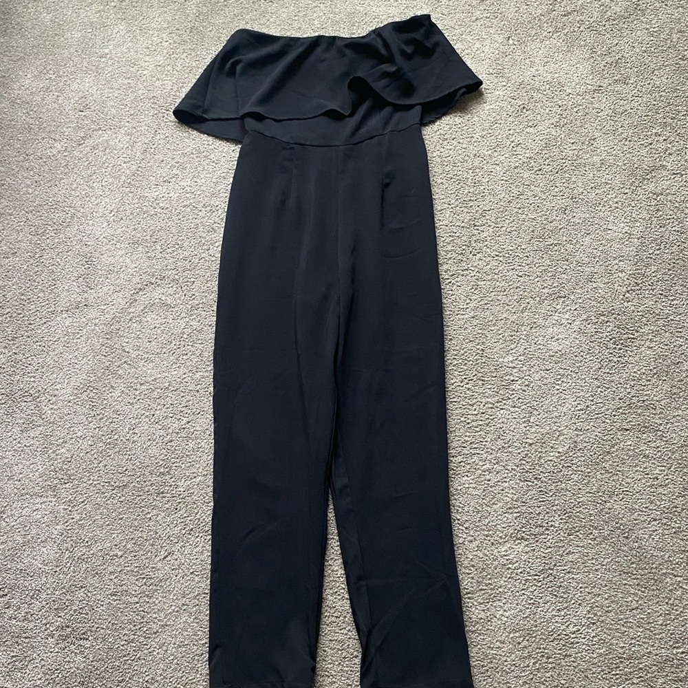 By The Way Off the Shoulder Ruffled Pantsuit